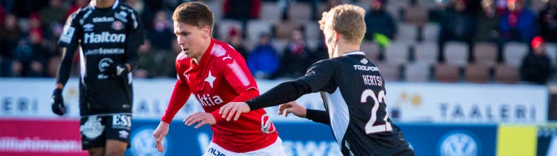 Otto-Pekka Jurvainen pelasi täydet 90 minuuttia FC Lahtea vastaan.